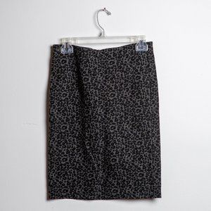Loft Animal Print Stretch Pencil Skirt